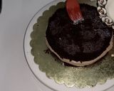 A picture of step 7 of Golden Dust Cake.....molten chocolate.