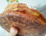 Foto del paso 14 de la receta: Arepa de Zanahoria 🥕con relleno hawaiano!!!😜😜😜🍘🧀🥓🍍🍘