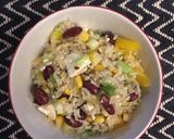 A picture of step 5 of Mexican bean salad.
