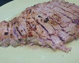A picture of step 9 of Tuna tataki with white miso.