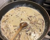 A picture of step 2 of Tortellini with Cream and Speck.