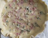 Une image de l'étape 3 de Quiche au bleu d'Auvergne et lardons.