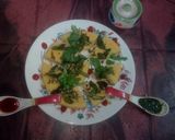 A picture of step 20 of Gujarati dokla a famous snacks.