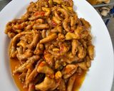 Foto langkah ke 3 dari resep Oseng usus mercon / tumis mercon.