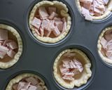 A picture of step 5 of Summer Picnic or kids party mini Chicken and cheese quiche.