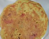 A picture of step 8 of Masala Uttapams with Mint-Almond chutney.