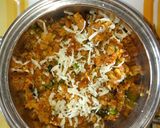 A picture of step 3 of Veg cauliflower keema with matar.