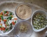 A picture of step 1 of Sprout moong daliya with mixed vegetables.