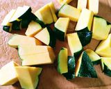 A picture of step 1 of Pumpkin Subji.