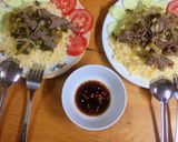 Hình bước làm 4 của món Cơm chiên dưa bò