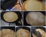 A picture of step 14 of White chapati (oiled thrice and rolled out twice).