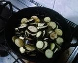 A picture of step 3 of Fry Aalo byngan ki bhaji.