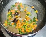 A picture of step 3 of Kerala mix vegetable pulav.