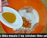 A picture of step 3 of Chicken tikka bread roll.