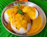 A picture of step 3 of Spice sambhar with soft idli.