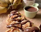 รูปขั้นตอนการทำที่ 4 ของ Protein chocolate sauce with banana baked