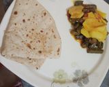 A picture of step 7 of Fry aloo bhindi.