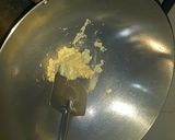 A picture of step 1 of Gulkhand white chocolate ladoos.
