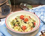 A picture of step 6 of Orecchiette with Broccoli Rabe and Cherry Tomatoes.