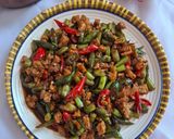 Foto langkah ke 8 dari resep Tumis Buncis Tempe Cabe Hijau.
