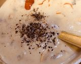A picture of step 4 of Mushroom Sprouts with Olive soup.
