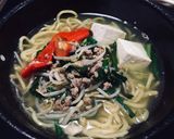 รูปขั้นตอนการทำที่ 3 ของ ราเมงผัดหมูสับถั่วงอก