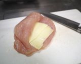 A picture of step 1 of Cheese chicken katsu.