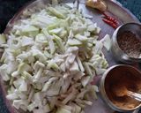 A picture of step 1 of Lauer Ghonto moongdal diye/ Bottle gourd curry with moong Lentil.