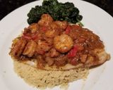A picture of step 9 of Cajun Shrimp Sauce (over Steak).