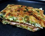 A picture of step 4 of Leek pancake ~ Taiwanese flavor.