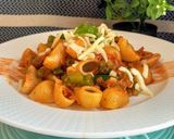 A picture of step 5 of Masala Macaroni.