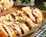 Foto langkah ke 7 dari resep Blueberry Streusel Bread aka Roti Manis Blueberry Crumble, perfect!.