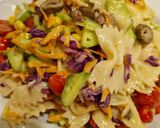 A picture of step 5 of Bow Tie Pasta Salad.