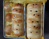 Foto langkah ke 10 dari resep Roti isi panggang (coklat, keju, abon, kacang).
