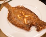 A picture of step 4 of Japanese style fried flounder.