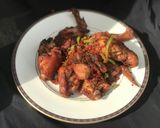A picture of step 1 of Pepper chicken.