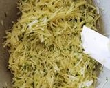 A picture of step 2 of Potato and Zucchini Fritter Nests.