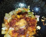 A picture of step 3 of Leftover sambhar with torai and kaddu / lukki.