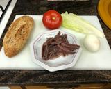 Foto del paso 1 de la receta: Bocadillo de anchoas de la escala