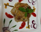 A picture of step 4 of Veg Biryani(lots of vegetables in one dish appealing one).
