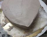 A picture of step 9 of Chocolate Mirror Glaze Cake without Egg, Maida & heart cake Mold.