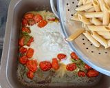 Φωτογραφία βήματος 3 της συνταγής 👩‍🍳Πέννες ολικής με ψητά ντοματίνια ανθότυρο & πέστο!