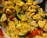 A picture of step 3 of Veggie Tortellini salad.