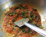 A picture of step 9 of Dal Palak.