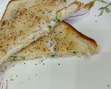 A picture of step 3 of Bread vegetable Sandwich for kids.