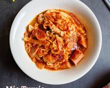 Foto langkah ke 4 dari resep Mie Tumis Keju Pedas.