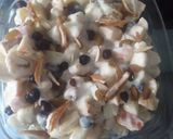 A picture of step 4 of Fruits & black chickpeas salad with creamy_mayo dressing.