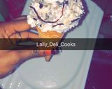 A picture of step 3 of Oreo ice cream.