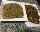 A picture of step 14 of Thai fried rice and fish chili sauce.