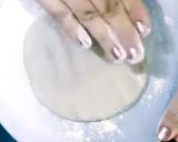 A picture of step 9 of Bajra roti.